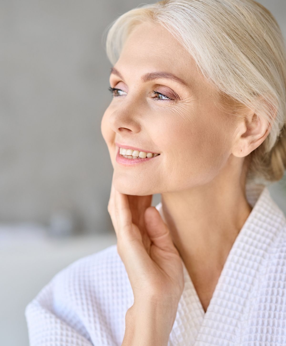 Mt Pleasant facials model with blonde hair