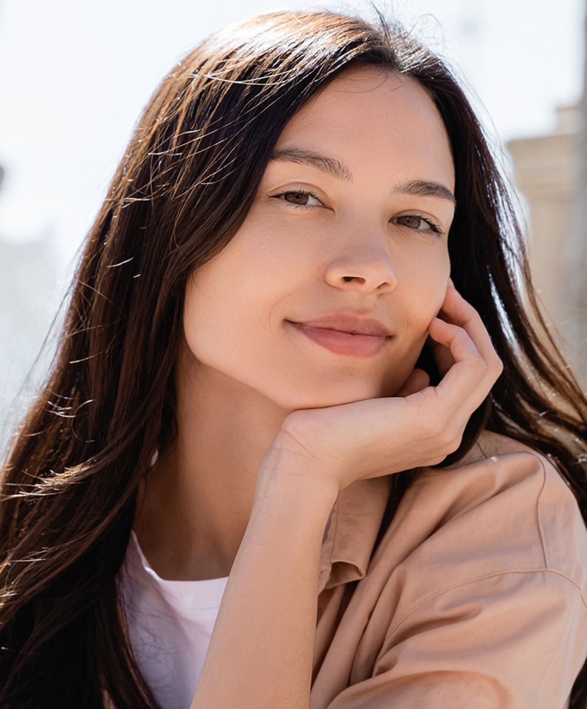 Mt Pleasant facials model with black hair