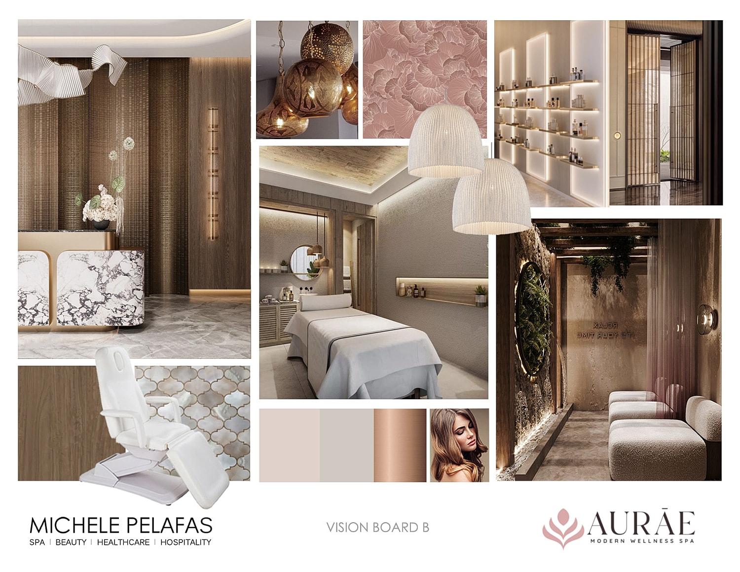 Mt Pleasant med spa model with brown hair