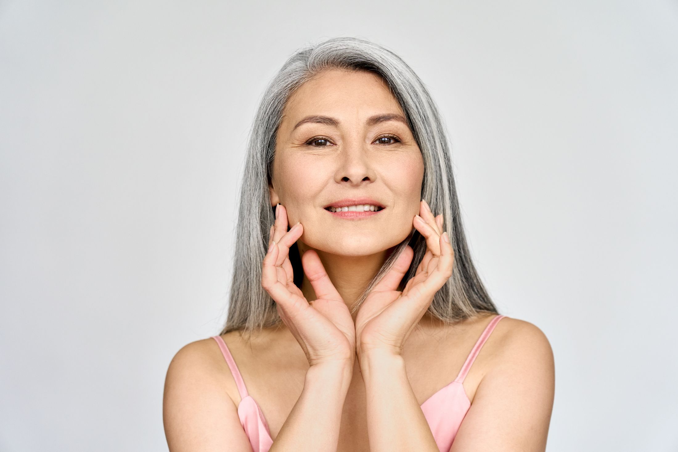 mount pleasant medical spa model with white hair